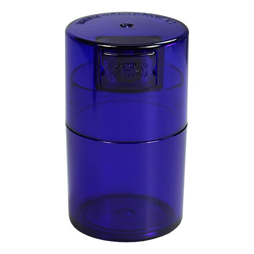 Vitavac - 5g to 20 Grams Airtight Multi-Use Vacuum Seal Portable Storage Container for Dry Goods, Food, and Herbs - Blue Tint - color: Cobalt