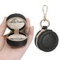 KUKUVR Jewelry Ring Holder Box with Keychain, Portable Gym Jewelry Storage Box Case, Small Travel Ring Earring Stud Necklace Storage Case (Black) - color: Black