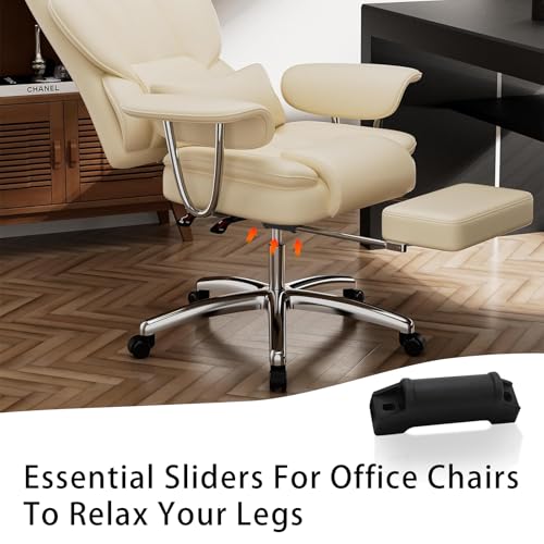 4Pcs Office Chair Footrest Slider Pads, Foot Rest Attachment Sliders for Office Chairs Convenient Replaceable Chair