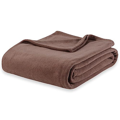 Berkshire Blanket Microfleece Twin Size Bed Blanket Taupe, Lightweight Soft Breathable Plush Micro Fleece Blanket for Bed Couch Sofa, 60x92 Inches - color: Foal, size: Twin/Twin XL
