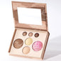 Baked Face and Eye Makeup Palette with Bronzer, Blush, 2 Highlighters & 3 Eyeshadows, Smooth Blendable Powder, Neutral Shades, Travel Compact Gift Set for Women