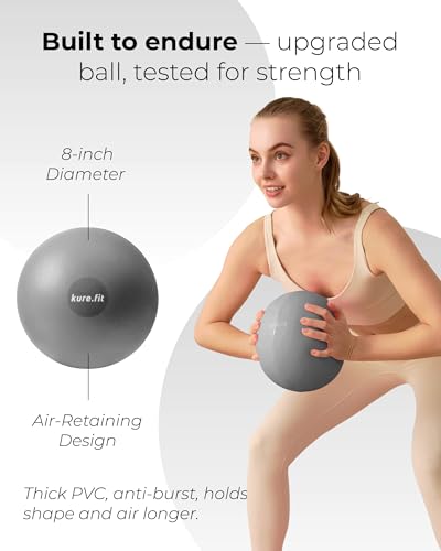 Pilates Kit for Women – Home Pilates Equipment Set with Ring, Ball & Resistance Bands | Pilates Starter Kit with Accessories in Gift Box - color: Gray, style: Essential Kit - 3PC