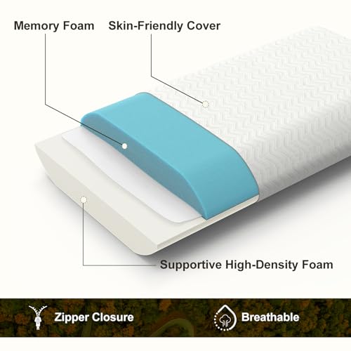 Vekkia Travel Pillow, Memory Foam Pillow Compressible Camping Pillow with Washable Cover,Ergonomic Supportive Pillow for Sleeping Ideal for Adults Kids Travel, Hiking, Airplane and Car-S - color: White, size: Small