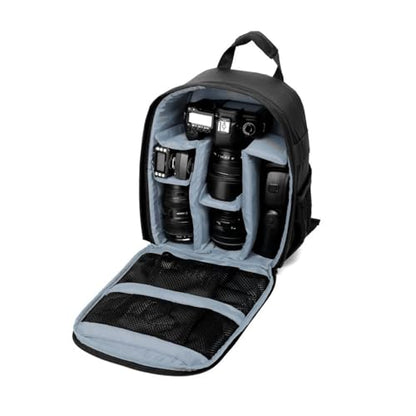 Waterproof SLR/DSLR Camera Backpack Shoulder Bag Travel Case For Canon Nikon Sony Digital Lens (Medium, Grey) - color: Grey, size: Medium