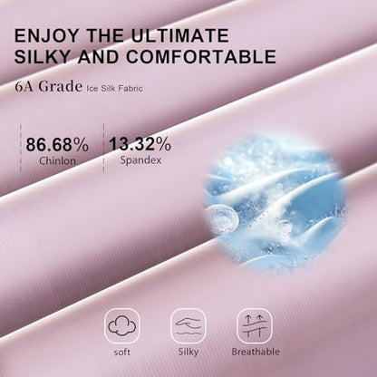 LC-dolida Sleep Mask with Bluetooth Headphones, Ice Silk Sleep Headphones with Bluetooth 5.4, Total Blackout Eye Mask for Sleeping, Sleep Soft Mask for Women Men, All Night Sleep, Travel(Pink) - color: Pink