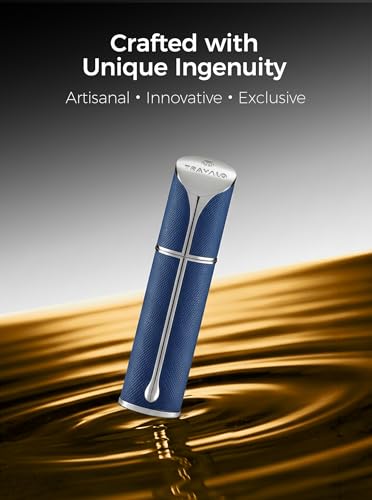 Travalo AQUA Refillable Perfume Atomizer, 5ml Travel Perfume Bottle with Easy Bottom Refill, Leak-Proof Mini Cologne Sprayer, TSA-Approved Pocket Fragrance Spray for Women & Men, 1 Piece (Blue) - color: BLUE