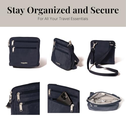 Baggallini Securtex Anti-Theft Crossbody - color: French Navy