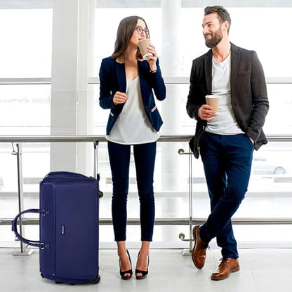 Modoker Rolling Garment Bags, 25in Large Garment Duffle Bag with Wheels, 3 in 1 Garment Suit Luggage Bag, Not Standard Carry-On Size for Women Men Business Travel Weekender, Blue - color: 25in-Blue