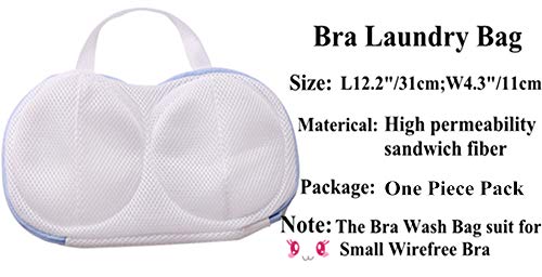 Small Bra Mesh Wash Bags for Laundry Wire-free Brassiere Washing Machine Protector Underwear Travel Thicken Organizer Bag - color: Wirefree Small