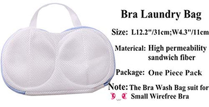 Small Bra Mesh Wash Bags for Laundry Wire-free Brassiere Washing Machine Protector Underwear Travel Thicken Organizer Bag - color: Wirefree Small