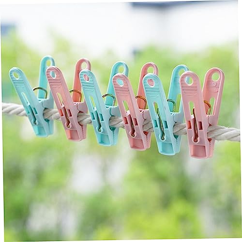 Pegs for Washing Line 31Psc Non Slip Windproof PP Material Pegs with Basket Multifunctional Fastening Waterproof Laundry with Spring.. - color: Pink