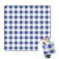 2 in 1 Tote Picnic Blanket Waterproof Outdoor Camping Mat,Large Capacity Beach Blanket 80''x80'' 7 Layers Easy to Foldable and Carry. - color: Bluecheck