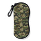 Sunglasses Soft Case, Ultra Light Portable Neoprene Zipper Glasses Case for Men Women - color: Green Camouflage