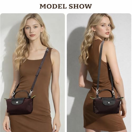 Chispee Leather Shoulder Strap Replacement Set, Adjustable Purse Strap Extender for Crossbody Bag Conversion - color: Wine Red