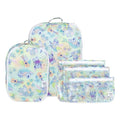 Bumkins Packing Cubes and TSA Approved Pouches for Travel Bag, Organize Luggage with Compression Bags, Essential Traveling Accessories to Pack Clothes, Toiletries, Carryon Suitcase, 5-pc Disney Stitch - color: B6 Aloha Stitch-set