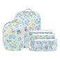 Bumkins Packing Cubes and TSA Approved Pouches for Travel Bag, Organize Luggage with Compression Bags, Essential Traveling Accessories to Pack Clothes, Toiletries, Carryon Suitcase, 5-pc Disney Stitch - color: B6 Aloha Stitch-set