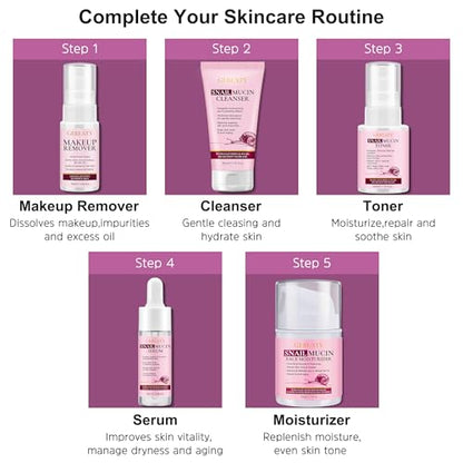 Skin Care Set for Women Teens W/Korean Snail Mucin Extract,5 Pcs Anti Aging Skincare Set, Moisturize, Repair, Soothe, Hydrate, Glass Skincare Kit,Self Care Gifts for Women Mother Mom Wife Teenage Girl - size: 5 PCS SET