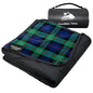 Large Outdoor Waterproof Blanket Extra Thick Fleece Stadium Blanket for Camping, Car, Pet, Picnics - Windproof, Wearable, Machine Washable 80" x 58" (Green Check) - color: Green Check