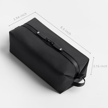 Comfyable Small Toiletry Bag for Men, Slim Mini Toothbrush Bag, Dopp Kit Bag - color: Black+, size: Medium