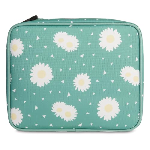 PackIt(R) Freezable Classic Lunch Box, Daisy Sage, Built with EcoFreeze(R) Technology, Collapsible, Reusable, Zip Closure With Zip Front Pocket and Buckle Handle, Designed for Fresh Lunch On the Go - color: Daisy Sage