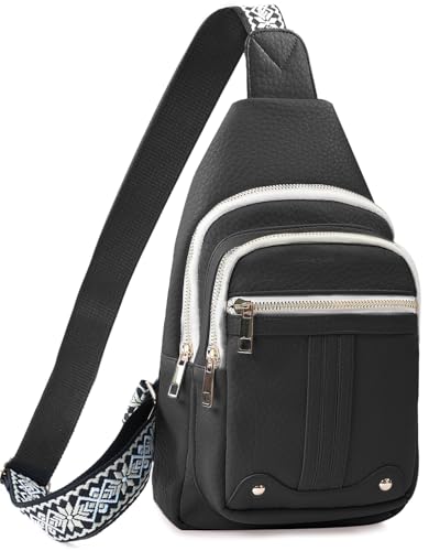 Mothers Day Gifts for Mom Wife Crossbody Bags for Women Gifts for Mom from Daughter Son Husband Anniversy Birthday Family Mother in Law Small Gift Sling Bag Fanny Travel Pack Christmas Gift Ideas - color: Black