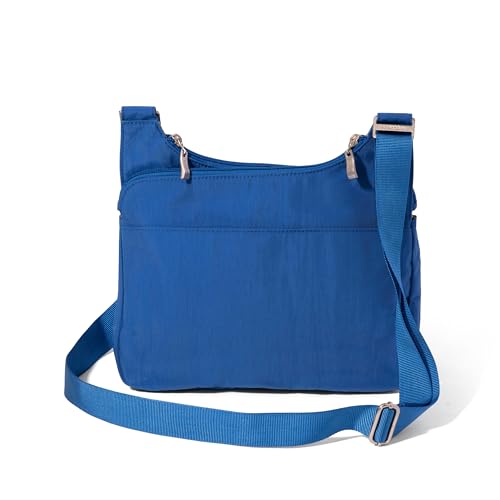 Baggallini Crossbody Travel Bag 11x8.5 Lightweight Water-resistant Nylon Handbag - color: Lapis