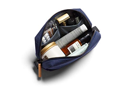 Bellroy Toiletry Kit (Unisex Toiletry Bag, Zipper Closure, Water-Resistant Lining, Toothbrush Sleeve with Magnetic Closure, Internal Mesh Pocket Organization) -Bronze - color: Ink Blue