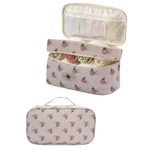 Travel Underwear Lingerie Bra Socks Bag Organizer Storage Pouch Portable Luggage Multiple Layers Pack Cube Toiletry Bag,Peach5# - color: Peach5#