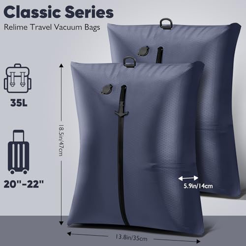 Vacuum Compression Bag with Travel Pump - Waterproof, Reusable, Hard Storage case, Portable Travel Bag Vacuum Bag Kit, Suitable for Camping, Gym, Beach, Moving (Blue Bag +Pump) - color: Blue Bag +Pump