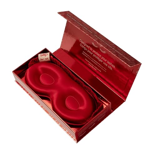 slip Pure Silk Contour Sleep Mask: Protect Your Delicate Lashes with Our Innovative, Lash-Friendly Design. Experience Uninterrupted Beauty Sleep with Slipsilk™ Comfort, 1 Contour Mask, Scarlet - color: Scarlet