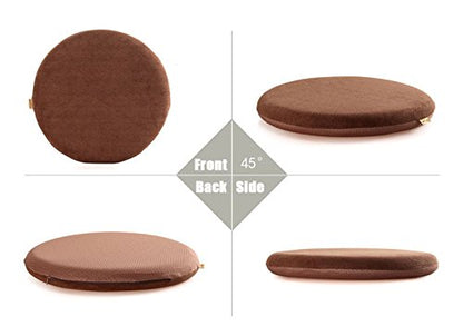 Sigmat Memory Foam Seat Cushion Anti-Slip Soft Round Stool Cushion Chair Pad 13 Inch Camel - color: Camel, size: 13 Inch