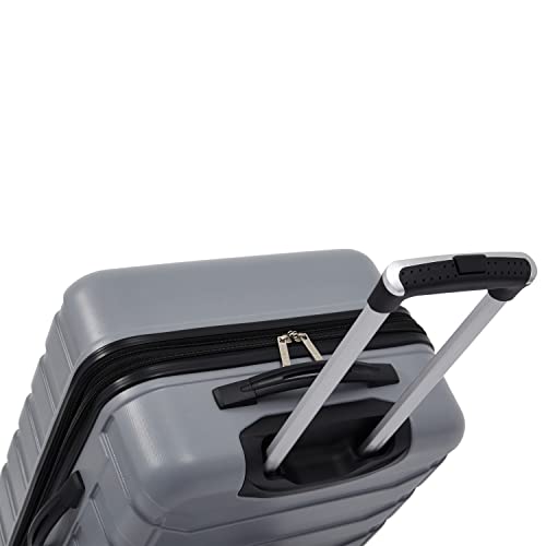 Wrangler 4 Piece Miami Luggage and Packing Cubes Set, Sharkskin - color: Shark, size: 4 Piece Set