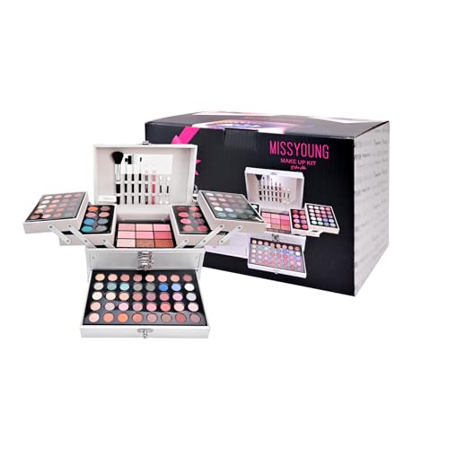 RoseFlower Make up Set All-in-One Professional Makeup Kit Eyeshadow Palette Gift Set Makeup Essential Starter Kit Blush Face Make-up palette Highly Pigmented Cosmetic Bundle