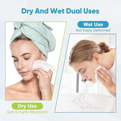 AIDEA Face Towels Disposable-100Ct (2 Box), Clean Facial Towelettes for Sensitive Skin, Cleansing Wipes for Makeup Removing, Nursing, Travel, Dry Wipes Face Cloths - style: 7.87" x 7.87" (Pack of 100)