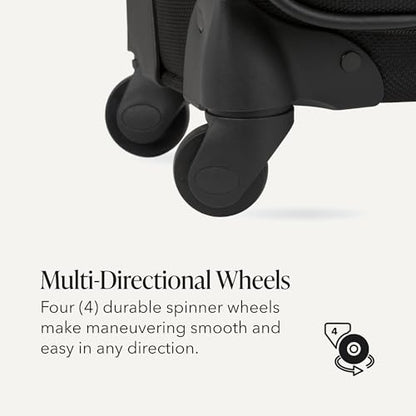 SWISSGEAR Sion Softside Expandable Spinner Luggage Durable Lightweight Travel Suitcase, Black, Checked-Large - color: Black, size: Checked-Large