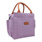 Joymee Lunch Bag Women, Reusable Leakproof Insulated Lunch Box- Purple | Large Capacity, Bottle Holder & Side Pockets, Leakproof Insulated Design, for Work, Travel, Picnic, for Adult - color: 04 Purple