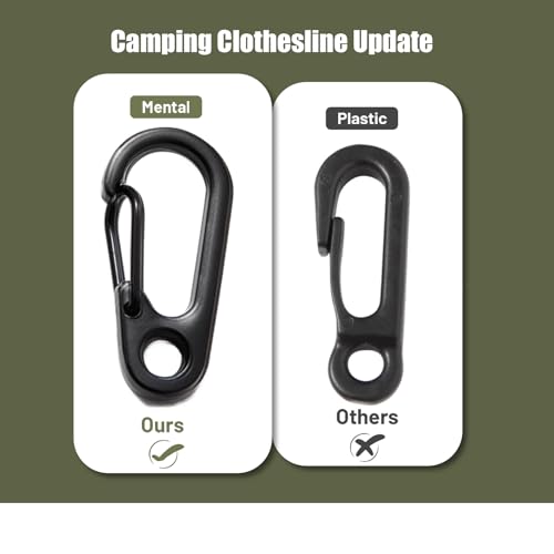 Portable Travel Clothesline Cord, Caudblor Adjustable 33ft Camping Clothes line, Laundry Drying Rope for Hotel Trip, Cruise, Outdoor/Indoor, with 12Pcs Stoppers, Windproof Clothespins - style: Deep Green