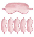 6PACK Silk Sleep Mask Satin Eye Masks Blackout Silky Eyeshade Cover Soft Blindfold Eyeshades for Women Sleeping Travel Gift - color: Pale Rose