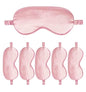 6PACK Silk Sleep Mask Satin Eye Masks Blackout Silky Eyeshade Cover Soft Blindfold Eyeshades for Women Sleeping Travel Gift - color: Pale Rose