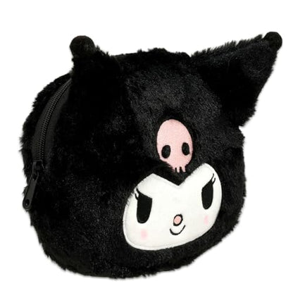 Kuromi Cosmetic Bag Set - Bundle with Sanrio Cosmetic Bag for Makeup, Travel Size Toiletries, Plus Stickers, More | Hello Kitty Travel Bag for Girls, Women