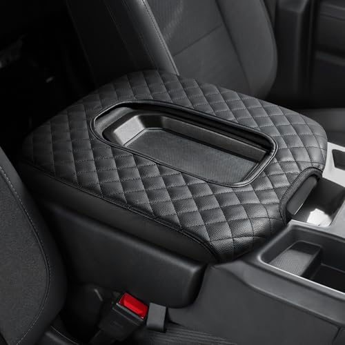 JOYTUTUS Center Console Cover Compatible with 2019-2025 2026 Silverado Sierra Jump Seat, Leather Arm Rest Armrest Cover for Car, Durable Middle Console Cover Replacement for Trucks - size: Jump Seat Console 2019-2026 Silverado/Sierra