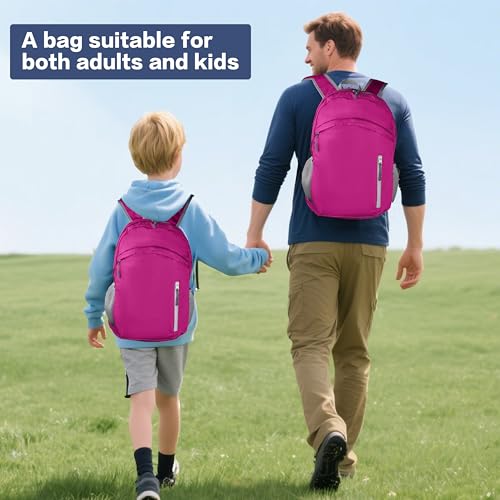 Waterproof Foldable Backpack Dry Storage Lightweight Daypack 35L Outdoor Backpack for Beach Men Women Dark Pink - color: Pink2
