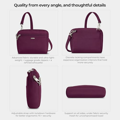 Travelon Anti-Theft Classic Convertible Crossbody & Waist Pack - color: Burgundy