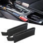 Tumecos Car Seat Pockets PU Leather Car Console Side Organizer Seat Catcher Holders Compatible with Phone Key Wallet Phone Sunglasses 2 Pack (Black) - color: Black