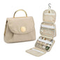 Travel Toiletry Bag for Women - Hanging Cosmetic Makeup Organizer with Clear Compartments, Water-Resistant Cosmetic Bag, Perfect for Vacation, and Daily Use (White) - color: White