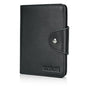 Polare Napa Leather Slim and Soft RFID Blocking wallet For Men Snap Bifold Travel Wallet Passport Holders 2 Passports (Black) - color: Black