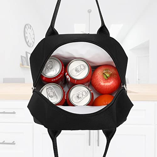 FlowFly Insulated Lunch Cooler Bag - Tote Bag Organizer for Women/Men, Black - color: Black
