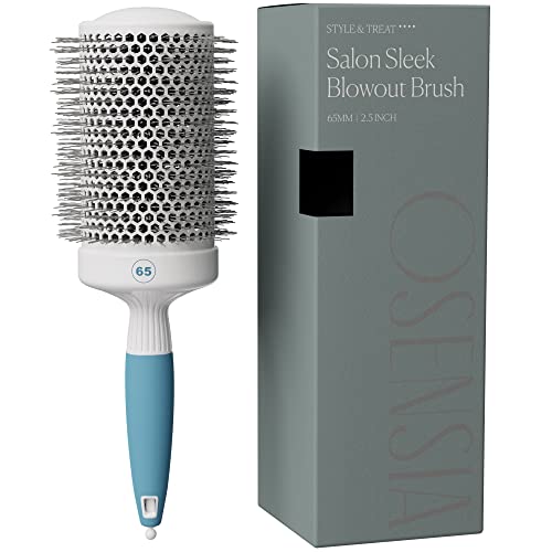 Round Brush for Blow Drying - Extra Large Ceramic Ion Thermal Barrel for Precise Styling and Maximum Volume - Lightweight Hair Brush for Smooth Manageable Hair (Bristle 3.4 in, Barrel 2.5 in) - size: 2.5 Inch