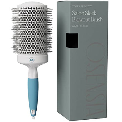 Round Brush for Blow Drying - Extra Large Ceramic Ion Thermal Barrel for Precise Styling and Maximum Volume - Lightweight Hair Brush for Smooth Manageable Hair (Bristle 3.4 in, Barrel 2.5 in) - size: 2.5 Inch