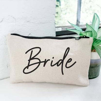 Moonlight Makers, Bride, Funny Canvas Makeup Bag, Organizer Pouch, Cute Travel Accessories for Women, 100% Cotton Cosmetic & Toiletry Bags - style: Bride